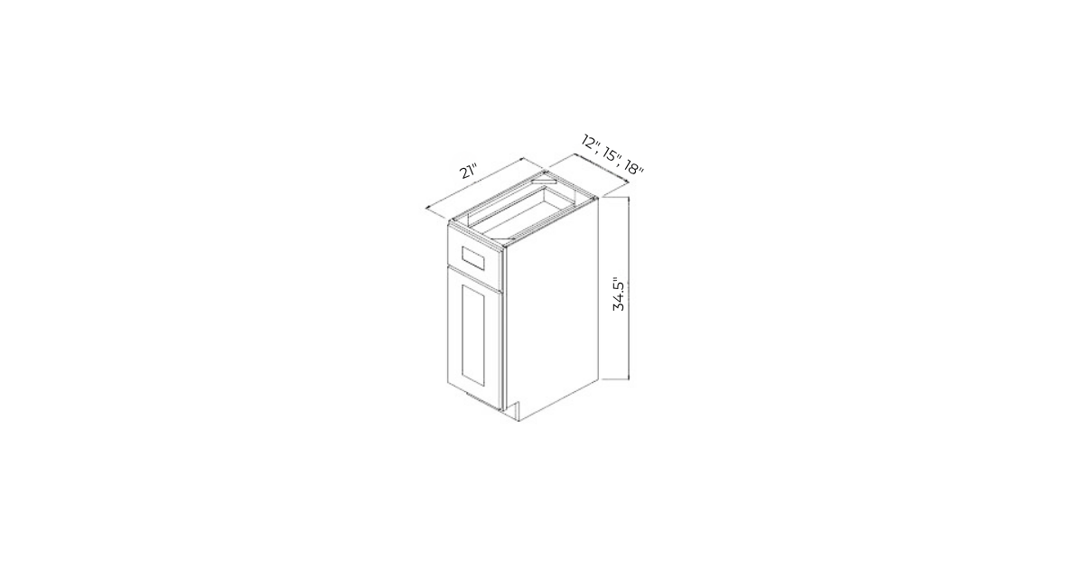Legacy White Shaker Vanity Drawer Base Cabinets