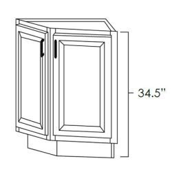 Ashford Grey Angled End Base Cabinets