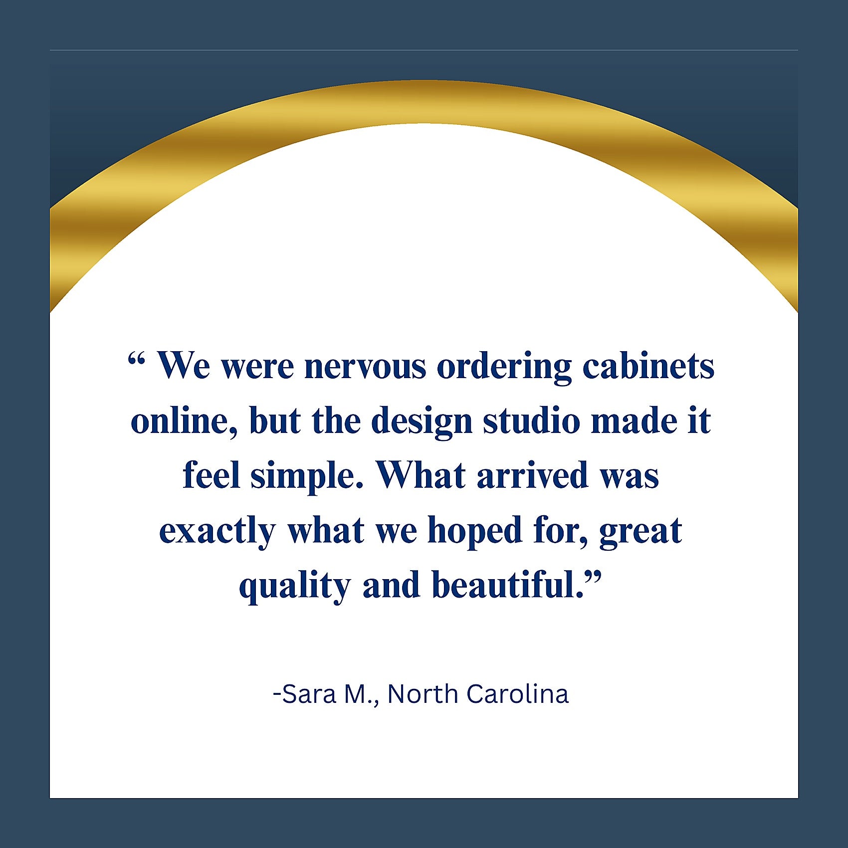 Canterwood Cabinets review testimonial quote 