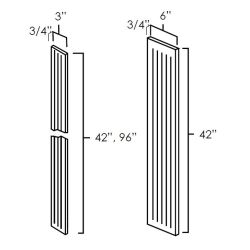 Pristine White Fluted Wall Fillers