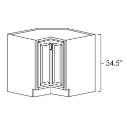 Legacy White Shaker Lazy Susan Corner Base Cabinets