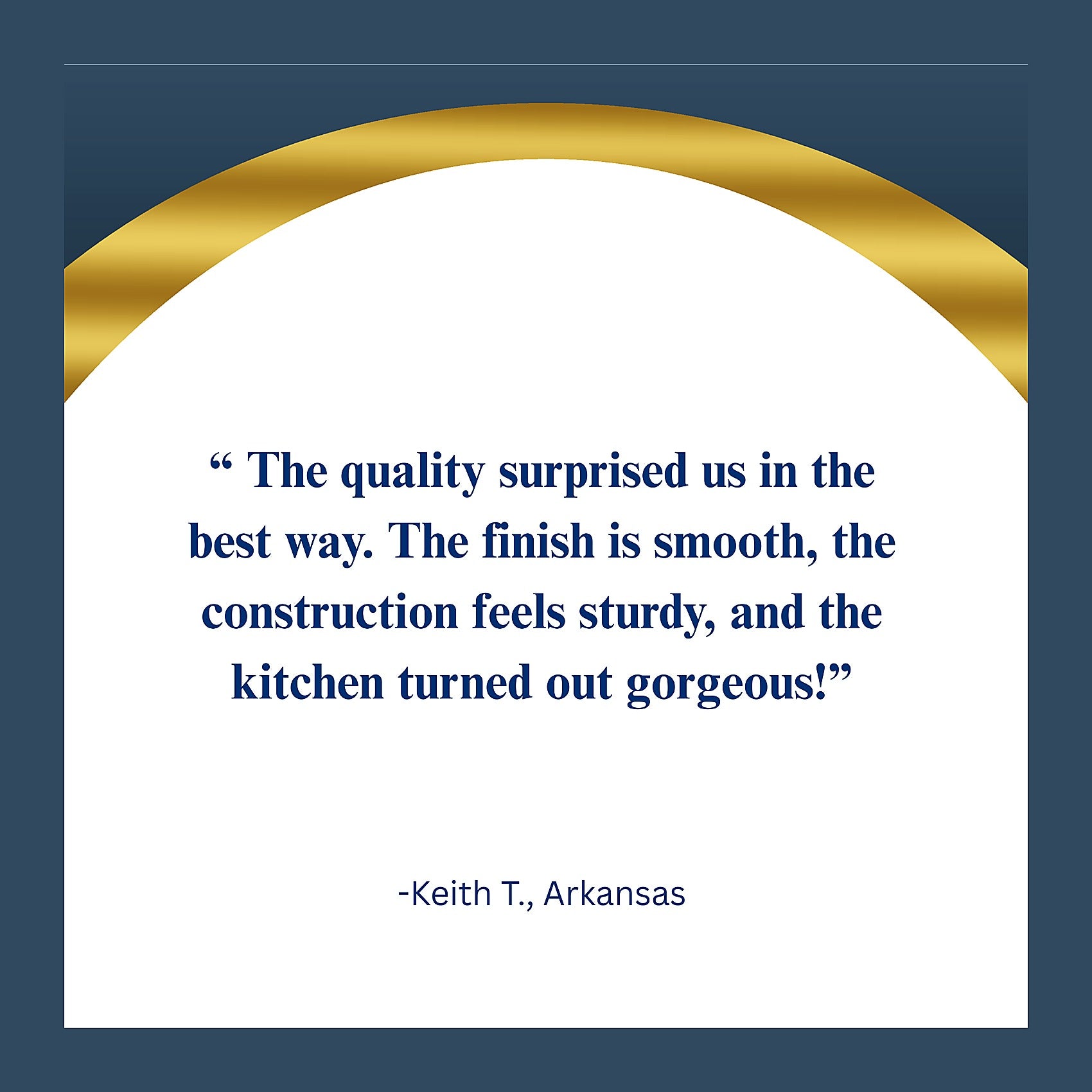 Canterwood Cabinets customer review regarding quality cabinets