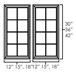 Ashford Grey Set Of Double Glass Doors