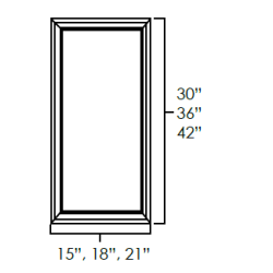 Ashford Grey Single Glass Doors