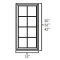 Legacy White Shaker Single Glass Diagonal Doors