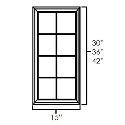 Legacy White Shaker Single Glass Diagonal Doors
