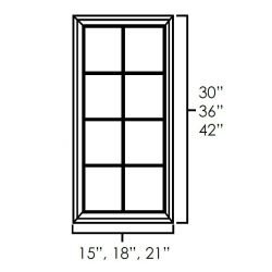 Fresh Sage Shaker Single Glass Doors