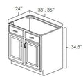 Ashford Grey Sink Base Cabinets