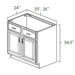 Ashford Grey Sink Base Cabinets