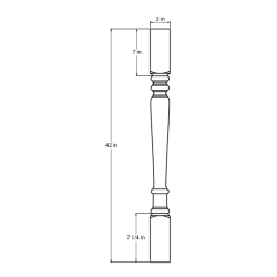 Classic Cream Split Corner Decorative Leg