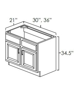 Classic Cream Vanity Sink Base Cabinets