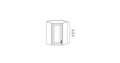 Ashford Grey Diagonal Corner Wall Cabinets