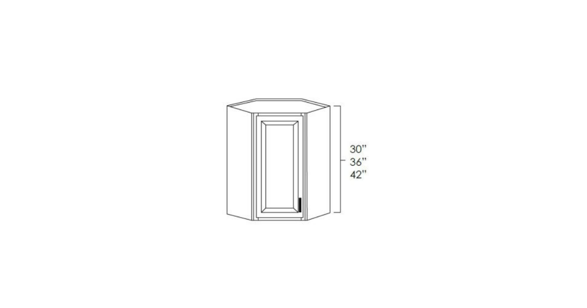 Ashford Grey Diagonal Corner Wall Cabinets