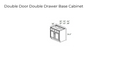 Premium Platinum Shaker Double Door Double Drawer Base Cabinets