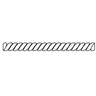 Legacy White Shaker Rope Insert Moulding