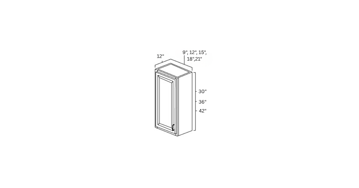 Ashford Grey Single Door Wall Cabinets