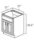 Caramel Shaker Vanity Sink Base Cabinets